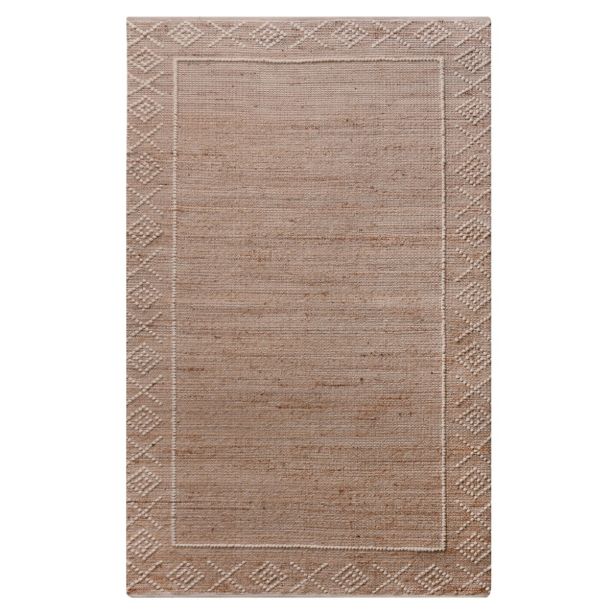 Templin Hand Woven Natural & Ivory 160x230cm Jute and Wool Rug By Libra | Style Our Home