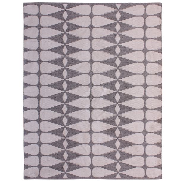 Ayudar Jacquard Woven Ivory, Grey & Charcoal 160x230cm  By Libra | Style Our Home 