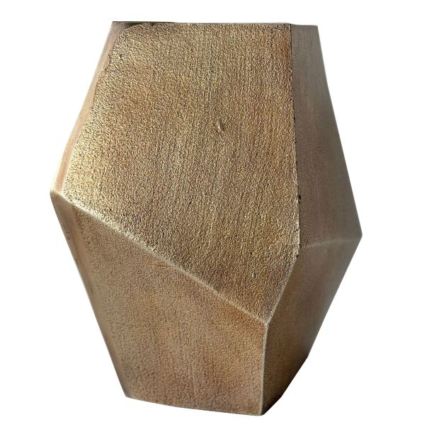 Cast Aluminium Faceted Brass Antique Vase 34cm by Ora Designs | Style Our Home