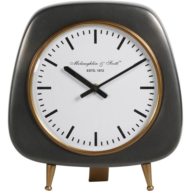Mid Century Style Aluminium Table Clock Large 28cm by Libra Designs | Style Our Home
