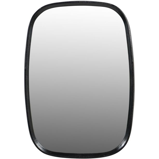 Lin Dark Graphite Textured Aluminium Mirror Small by Ora Designs | Style Our Home