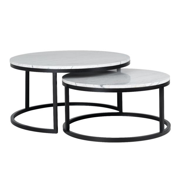 Lexington Carrara Marble Coffee Table Set - Style Our Home
