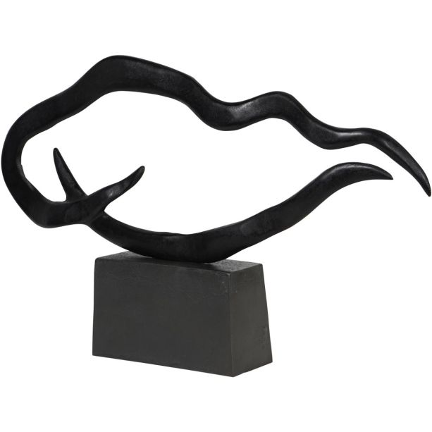 Isla Large Textured Black Aluminium Abstract Sculpture by Libra Designs | Style Our Home
