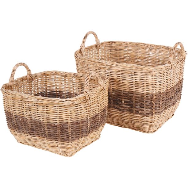 Halong Set of Two Square Storage Baskets by Libra Designs | Style Our Home
