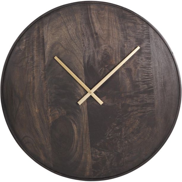 Mango Wood Bowl Wall Clock 56cm Dia L by Libra Designs | Style Our Home
