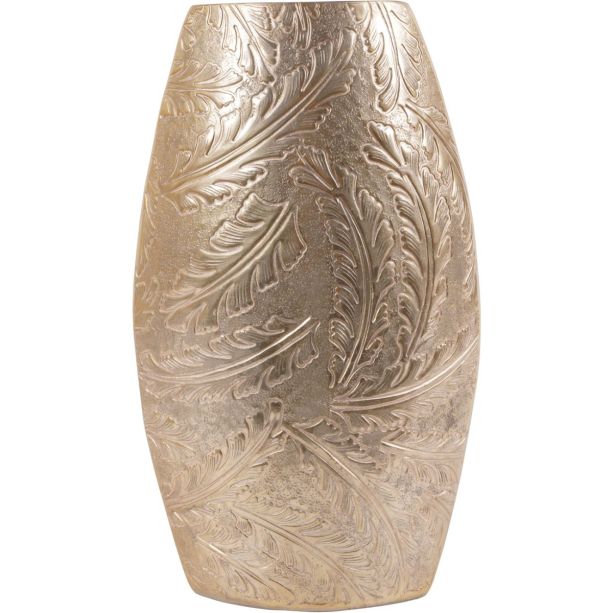 Laura Ashley Winspear Gold Leaf Embossed Oval Barrel Vase Large by Ora Designs | Style Our Home