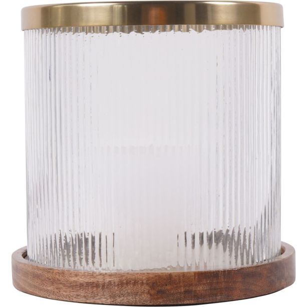 Laura Ashley Large Ribbed Reed Glass Hurricane by Ora Designs | Style Our Home