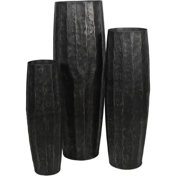 Holland Planters Set of Three Antique Pewter by Libra Designs | Style Our Home
