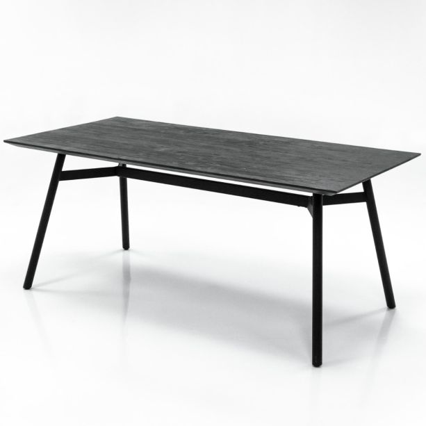Bronks Black Acacia Fixed Dining Table  180cm by Libra Designs | Style Our Home
