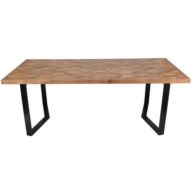 Marston II Geometric Wooden Dining Table 220cm by Libra Designs | Style Our Home
