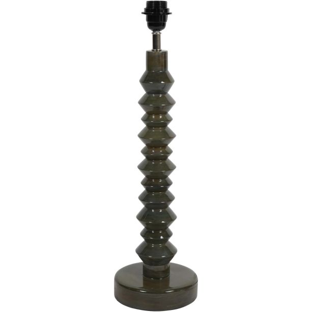 Lacquer Table Lamp Base Olive (Base Only) 16" Shade by Libra Designs | Style Our Home
