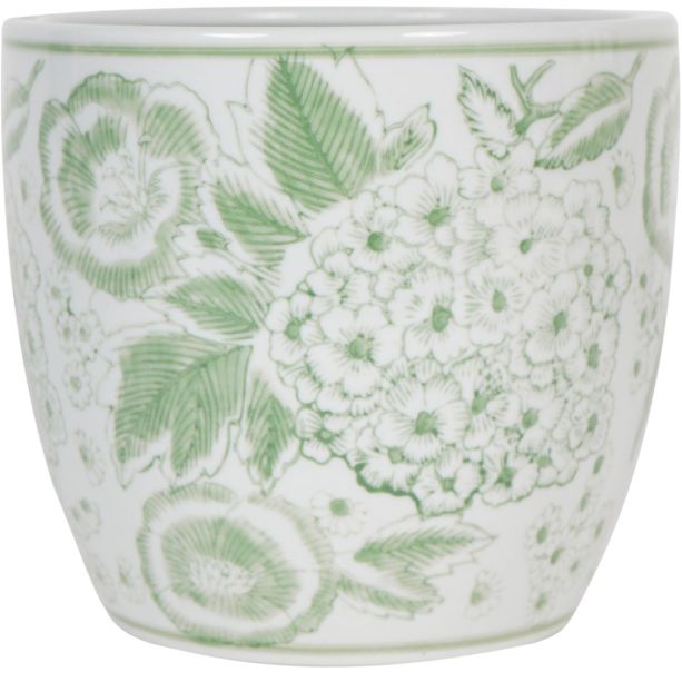 Laura Ashley Green Porcelain Planter Medium by Ora Designs | Style Our Home