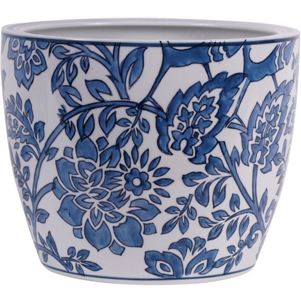 Laura Ashley Blue and White Adain Porcelain Planter Medium by Ora Designs | Style Our Home
