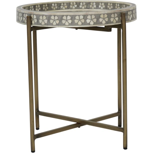 Laura Ashley Grey Epsley Side Table by Libra Designs | Style Our Home