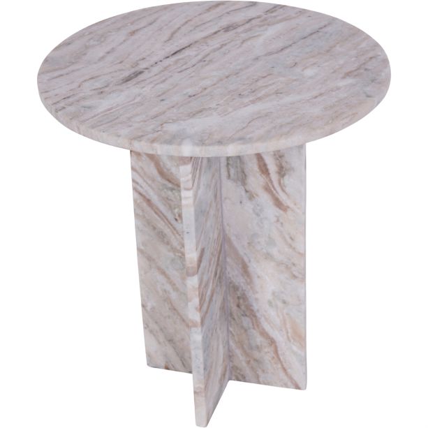  Cavallo Fantasy Brown Marble Side Table by Libra Designs | Style Our Home