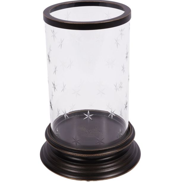 Laura Ashley Dark Bronze Cleverton Hurricane Lamp Medium by Ora Designs | Style Our Home