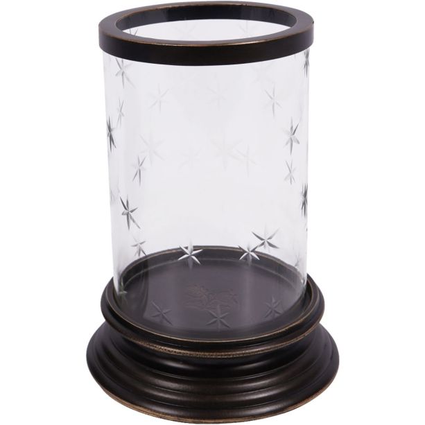 Laura Ashley Dark Bronze Cleverton Hurricane Lamp Small by Ora Designs | Style Our Home