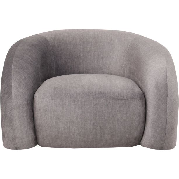 Casa Upholstered Curved Snug Chair Grey by Libra Designs | Style Our Home