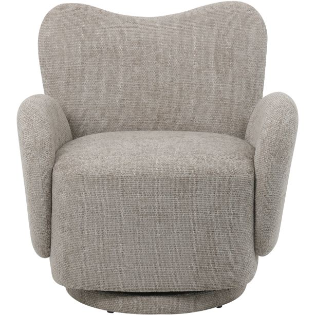 Bingham Upholstered Swivel Chair Mink by Libra Designs | Style Our Home