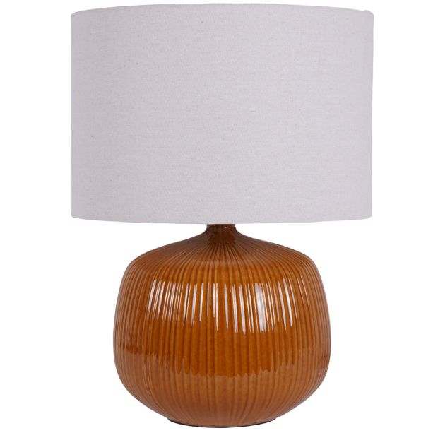 Bruno Ceramic Table Lamp Burnt Ochre by Libra Designs | Style Our Home