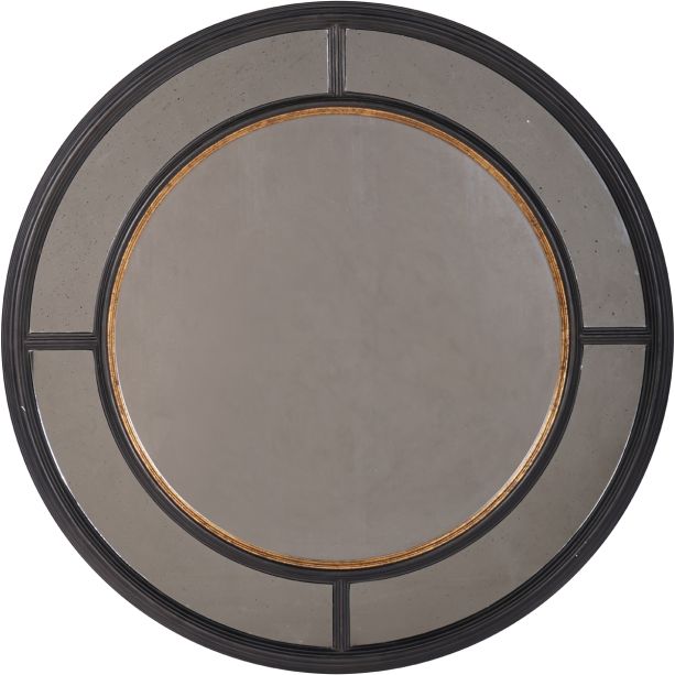 Adelaide Antique Black Frame Round Mirror by Libra Designs | Style Our Home