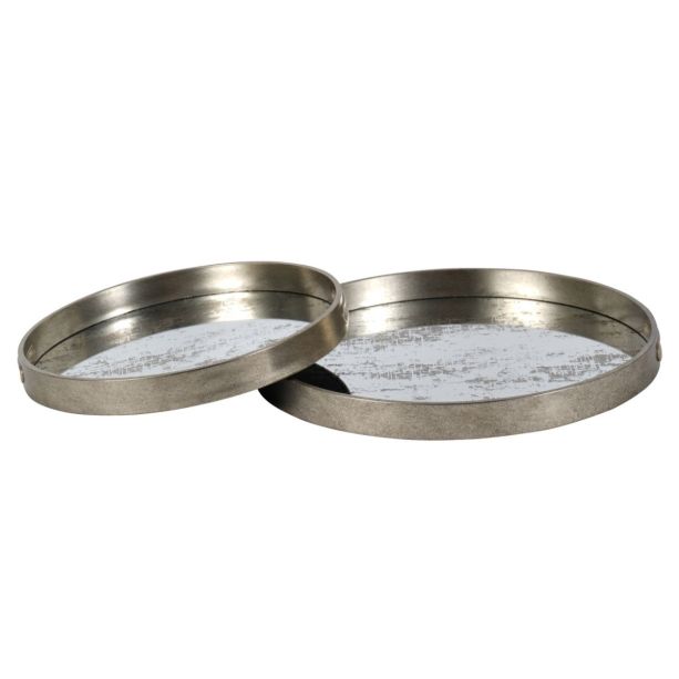 Laura Ashley Silver Set of Two Whinfell Mirrored Trays by Ora Designs | Style Our Home