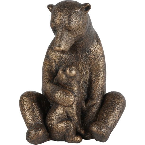 Laura Ashley Bronze Bear with Cub Sculpture by Ora Designs | Style Our Home