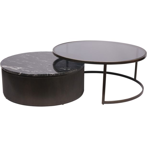 Belvet Black Set of 2 Nesting Coffee Tables by Ora Designs | Style Our Home