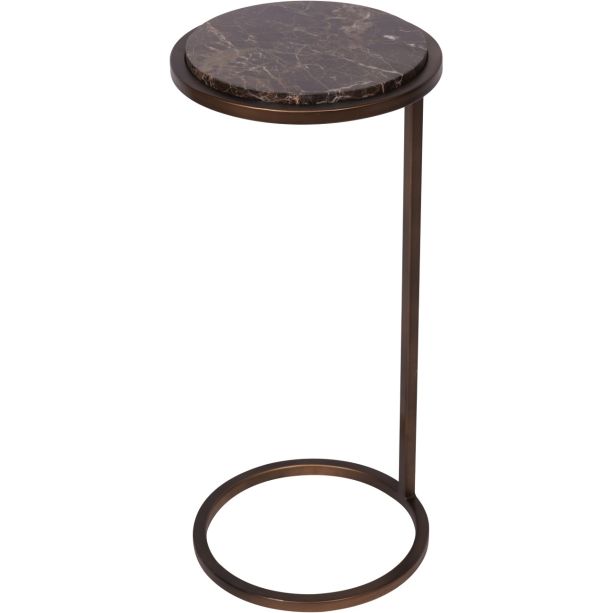 Iowa Accent Table Brown Emperador Marble by Ora Designs | Style Our Home