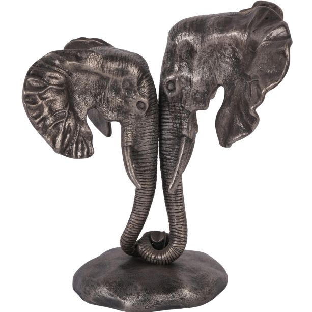 Kariba Cast Aluminium Nuzzling Elephants Sculpture by Ora Designs | Style Our Home