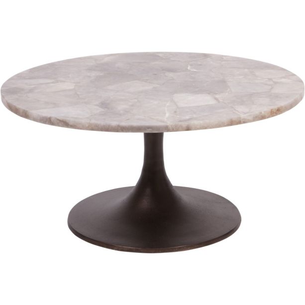 Bosworth Round Smokey Quartz Coffee Table 80cm by Ora Designs | Style Our Home
