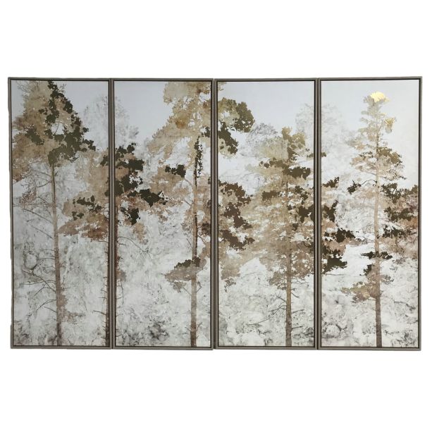 Foil Trees Framed Wall Art Set of Four by Ora Designs | Style Our Home