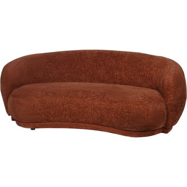 Lomond Curved Mini Sofa Terracotta by Ora Designs | Style Our Home