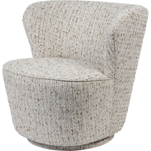 Roehampton Textured Slub Swivel Chair Natural by Ora Designs | Style Our Home