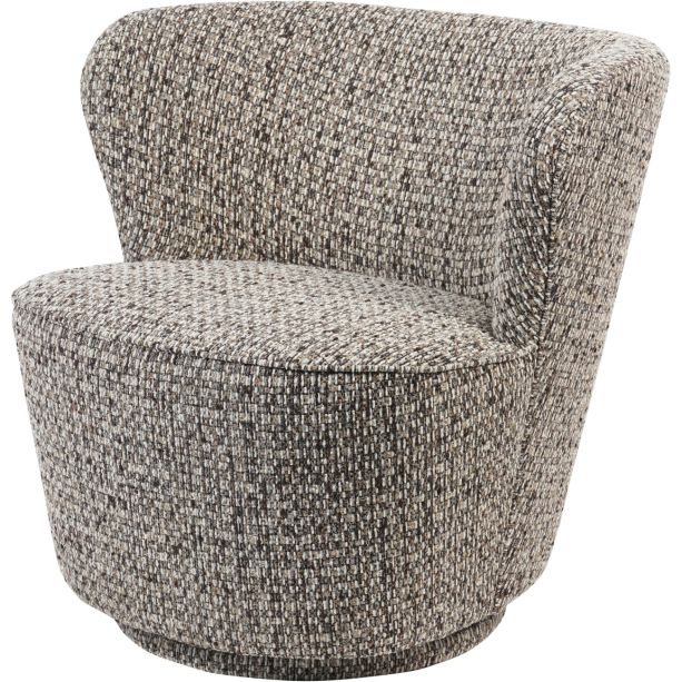 Roehampton Textured Slub Swivel Chair Mocha by Ora Designs | Style Our Home