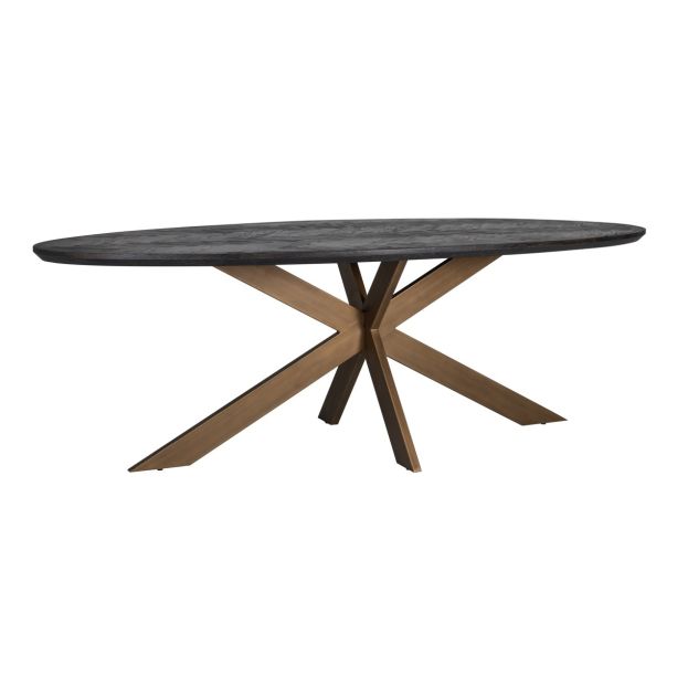 Blackbone Brass Oval DIning Table 230cm by Richmond Interiors - Style Our Home