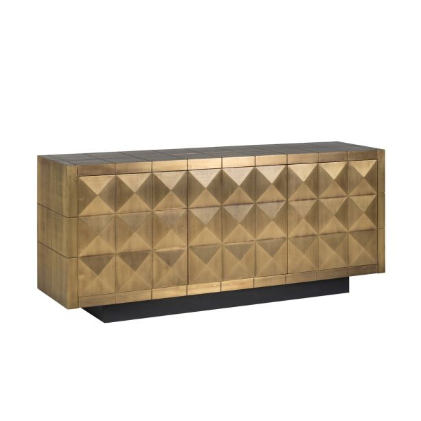 Collada 3 Door Brushed Gold Sideboard by Richmond Interiors | Style Our Home 