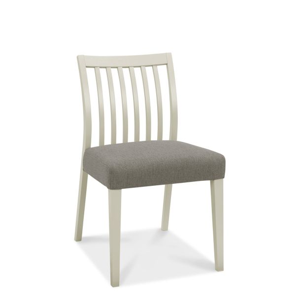 Bergen Grey Washed Oak & Soft Grey Low Slatted Titanium Dining Chair (a pair) - Style Our Home