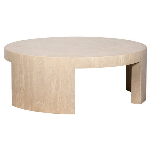 Biltmore Italian Travertine Round Coffee Table by Richmond Interiors | Style Our Home