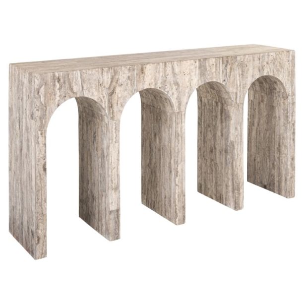 La Rague Natural Grey Travertine Console by Richmond Interiors | Style Our Home