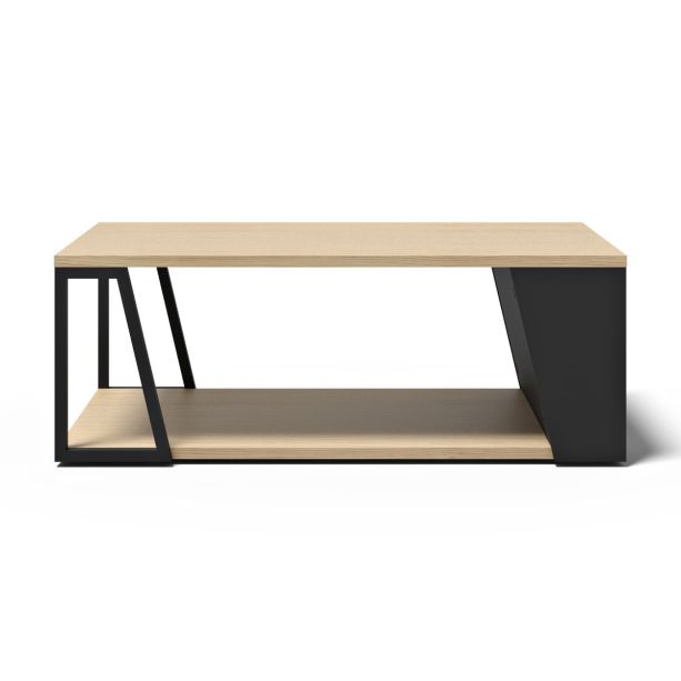 Albi Light Oak / Black Metal Coffee Table | Style Our Home
