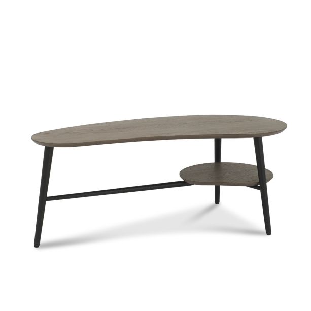 Vintage Weathered Oak Shaped Coffee Table - Style Our Home