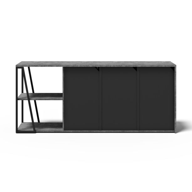 Albi Concrete / Black Metal Sideboard 190 | Style Our Home
