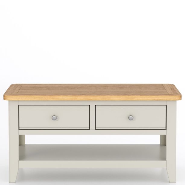 Arlyn Painted Coffee Table 2 Drawers by Hertiance Furniture | Style Our Home