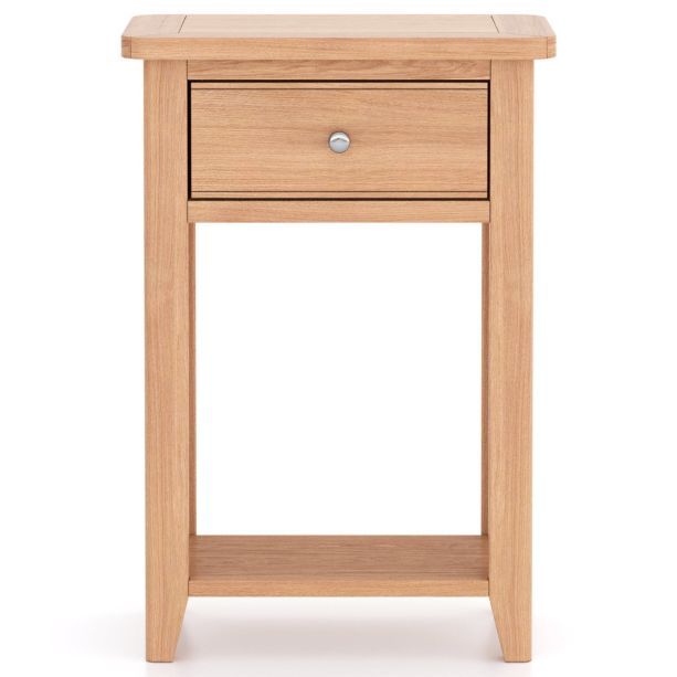 Arlyn Natual Oak Telephone Table by Hertiance Furniture | Style Our Home