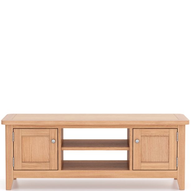 Arlyn Natual Oak Wide TV Cabinet by Hertiance Furniture | Style Our Home