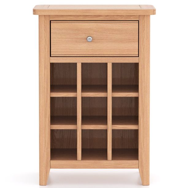 Arlyn Natual Oak Wine Cabinet by Hertiance Furniture | Style Our Home