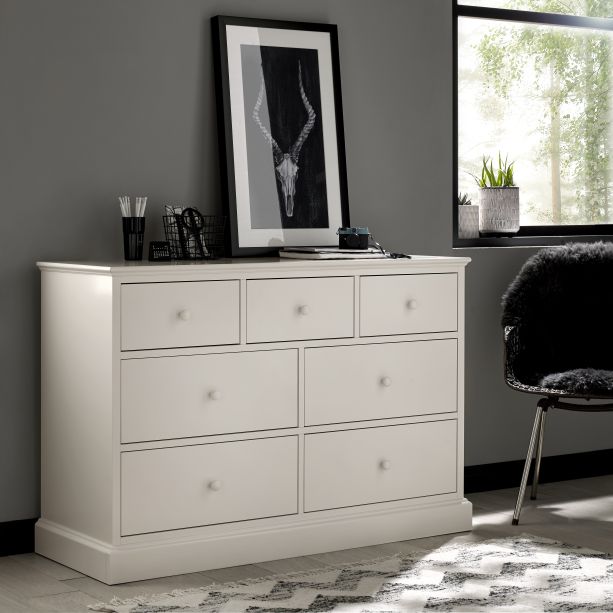 Ashby White 3+4 Drawer Chest - Style Our Home