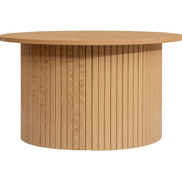 Axel Round Fluted Coffee Table Oak by Birlea | Style Our Home