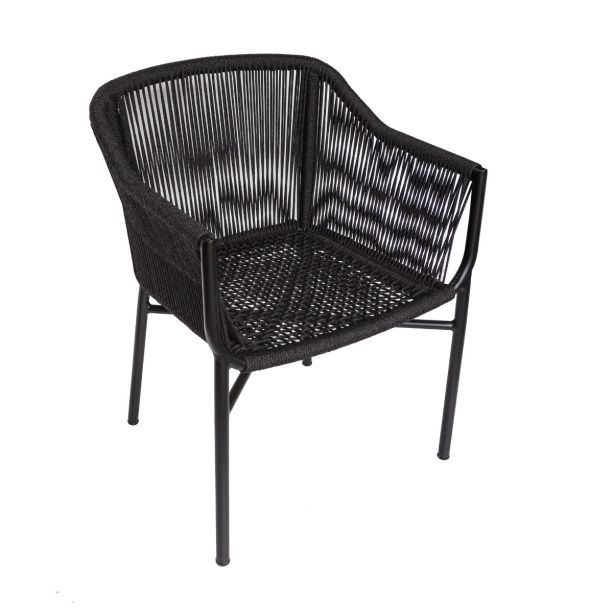 Bogart Rope Carver Black Chair